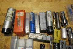 Mill Cutting Tools, End Mills Mostly High Speed Steel, Some Carbide, Used and New, Some Resharpened