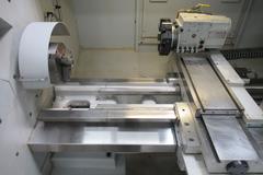 Milltronics ML16 CNC Engine Lathe, Series G, 8200 CNC Control, 8 Station Turret, Tailstock, 3-Jaw Chuck, Coolant, Enclosure