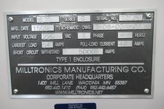 Milltronics ML16 CNC Engine Lathe, 8200 CNC Control, 8 Station Turret, Tailstock, 3-Jaw Chuck, Coolant, Enclosure
