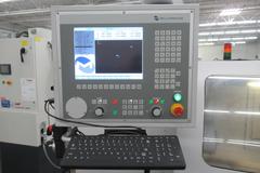 Milltronics ML16 CNC Engine Lathe, 8200 CNC Control, 8 Station Turret, Tailstock, 3-Jaw Chuck, Coolant, Enclosure