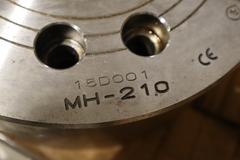 Samchully 10" 3-Jaw MV-210 Mega Bore Open-Center Hydraulic Chuck M90 x P 2 thread, A2-8