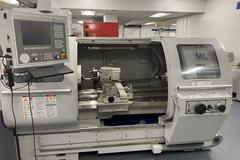 Milltronics ML16 CNC Engine Lathe, Series G, 8200 CNC Control, 8 Station Turret, Tailstock, 3-Jaw Chuck, Coolant, Enclosure