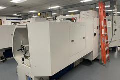 Milltronics ML16 CNC Engine Lathe, 8200 CNC Control, 8 Station Turret, Tailstock, 3-Jaw Chuck, Coolant, Enclosure