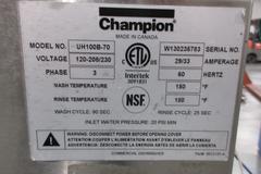 Champion Commercial Dishwasher On Portable Base