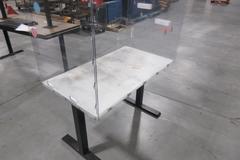 Plastic Top Workstation With Clear Surround; Adjustable Height