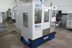 Milltronics RW-15 CNC Vertical Machining Center, 25" x 15" x 20.5". Series D, Milltronics 8200 Control, 16 ATC, 8K RPM, Probing, Chip Auger