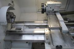 Milltronics ML16 CNC Engine Lathe, 8200 CNC Control, 8 Station Turret, Tailstock, 3-Jaw Chuck, Coolant, Enclosure