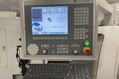 Milltronics ML16 CNC Engine Lathe, Series G, 8200 CNC Control, 8 Station Turret, Tailstock, 3-Jaw Chuck, Coolant, Enclosure