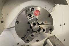 Milltronics ML16 CNC Engine Lathe, 8200 CNC Control, 8 Station Turret, Tailstock, 3-Jaw Chuck, Coolant, Enclosure