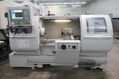 Milltronics ML16 CNC Engine Lathe, Series G, 8200 CNC Control, 8 Station Turret, Tailstock, 3-Jaw Chuck, Coolant, Enclosure
