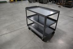 Equipto 3 Shelf Rolling Metal Cart