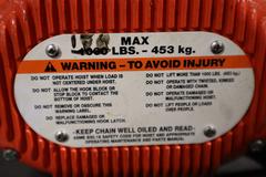 CM Shop Star VS Electric Chain Hoist 1,000lbs Max