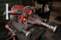 MSC Power Pipe Threader, Model 50A-DX 0952824, 1/2"-2" Capacity, 115V, 1HP, on Stand. With Contents
