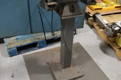 Baldor Double End Pedestal Grinder, With parts Holder & Water Cup. Welded on Large Base