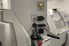 Milltronics ML16 CNC Engine Lathe, 8200 CNC Control, 8 Station Turret, Tailstock, 3-Jaw Chuck, Coolant, Enclosure