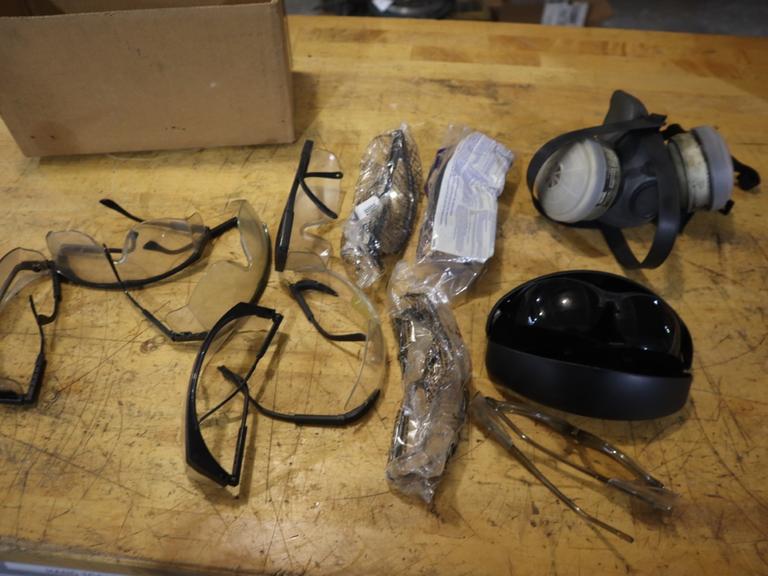 Safety Glasses and Respirator