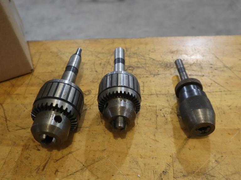 Drill Chucks, Jacobs 14N, 16N, Ball Bearing Keyed Chucks, Albrecht Keyless Chuck