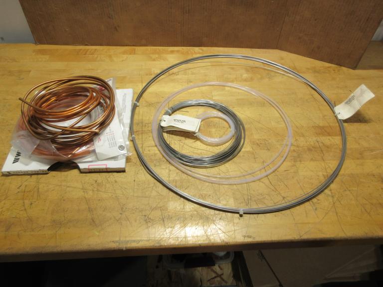 Copper Tubing Various Lengths, T303 .051 & .080 SS Wire