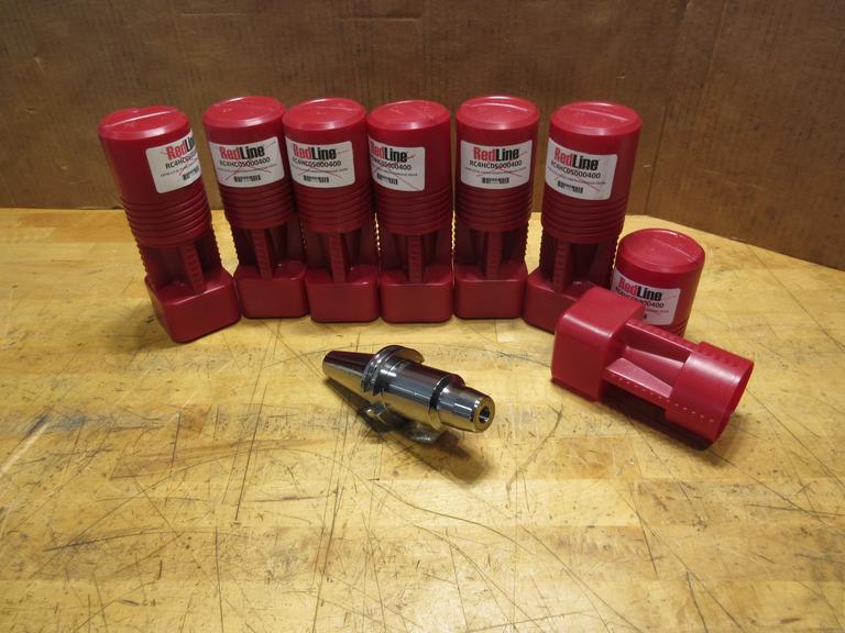 RedLine CAT40 .5000 Bore Dia, Hydraulic Chuck, 4" Gage Length, Toolholders (7) NEW!!