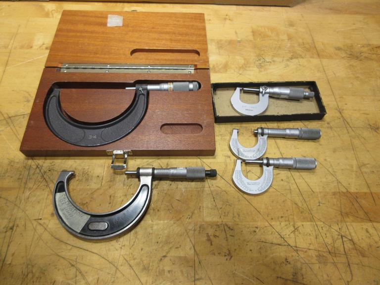 Starrett & Mitutoyo 0"-1" 2"-3" 3"-4" Micrometers