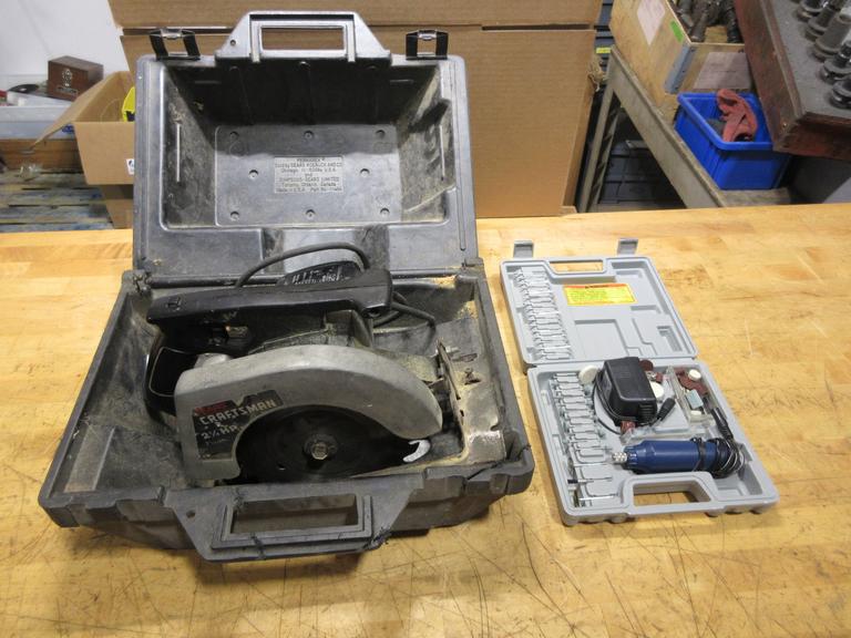 Sears Craftsman 7-1/4" Circular Saw 2.25 HP & Chicago Electric Rotary Tool Kit