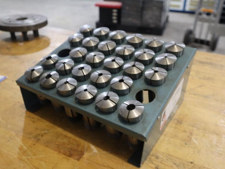 5C Collets in Metal Divider Rack