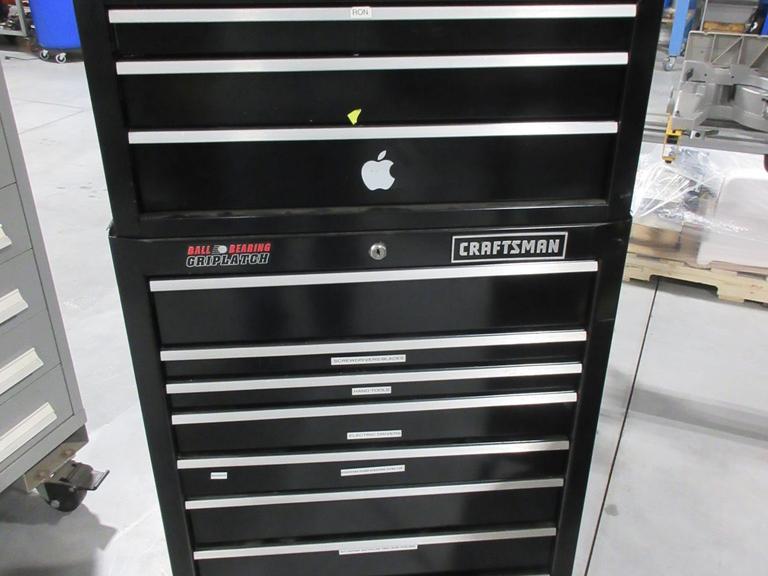 Craftsman Top & Bottom Box, Rolling Tool Cabinet w/ Misc Electrical Connectors 