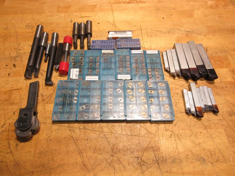 Assorted Carbide Inserts, Ingersoll & Hertel With Lathe Turning Tools & More!!