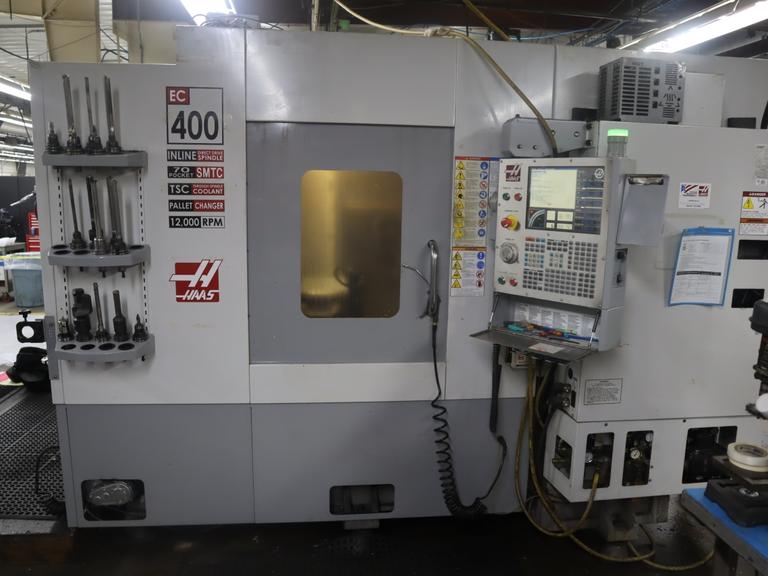 Haas EC-400-4AX CNC Horizontal Machining Center, 12K Spindle, Tool Presetter, 70 Station ATC, TSC