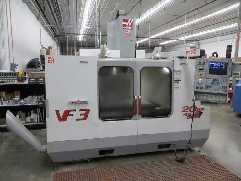 Haas VF-3 CNC Vertical Machining Center, Haas 32-Bit CNC Control, 20-Station Automatic Tool Changer, Programmable Coolant, USB