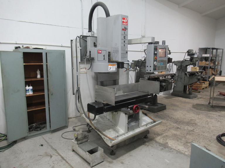 Haas TM-1 CNC Vertical Toolroom Mill, 30"x12"x16" Travels, CT40 Taper, 10 ATC, Rigid Tap, Coolant