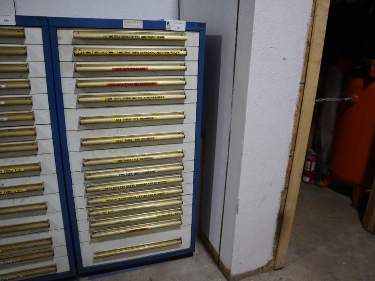 Equipto HD Tool Cabinet - LOADED with Drills, Taps, Reamers, Pipe Taps