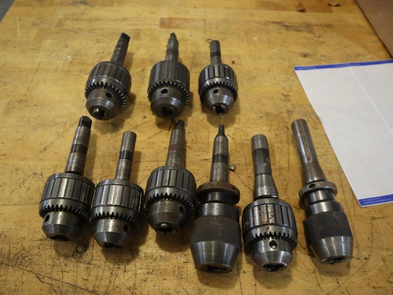 Several Jacobs Drill CHucks and (2) Albrecht Keyless Drill Chucks