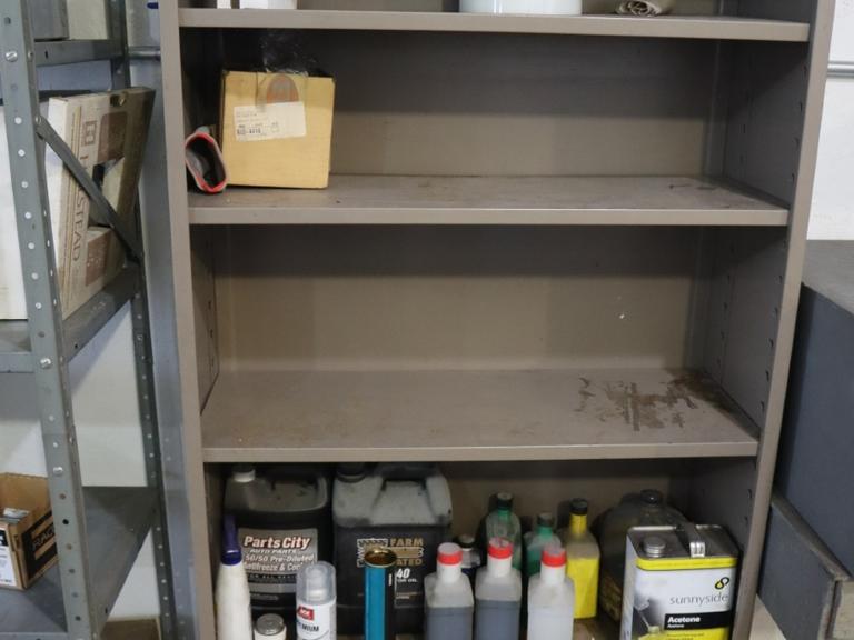Tennsco Metal Shelving with Contents