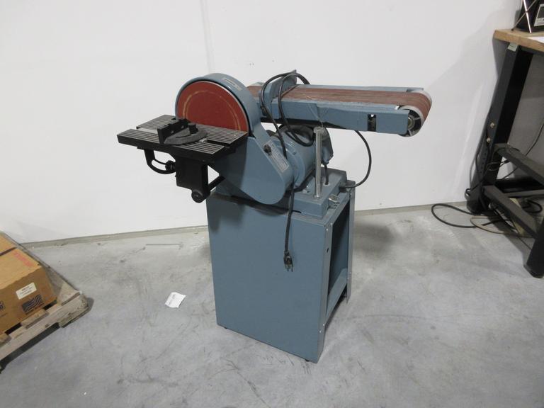 Enco Combination Sanding Machine: 9" Disc Sander, 48" x 6" Belt Sander