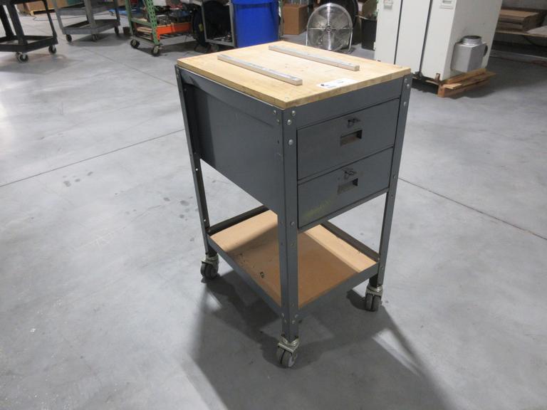 Rolling Shop Cart w/ 2-Drawers