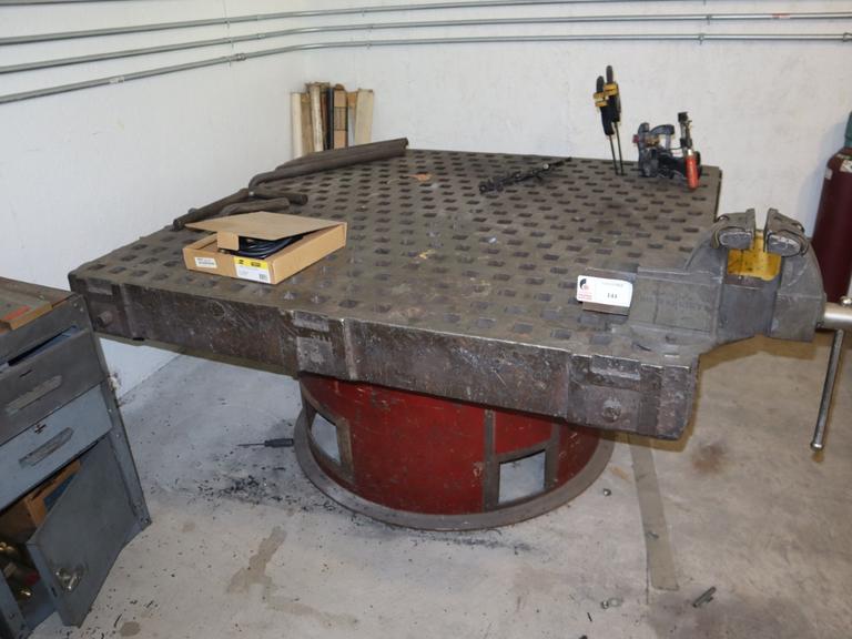 Acorn Welding Table with Craftsment 4.5" Bench Vise, Clamps and Accessories
