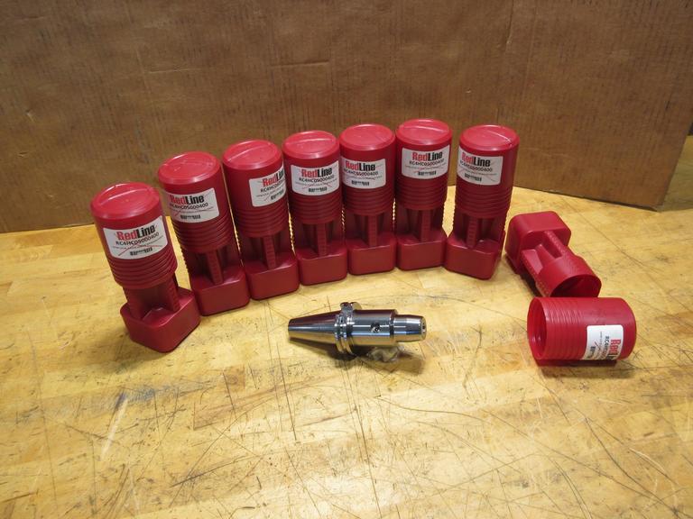 RedLine CAT40 .5000 Bore Dia, Hydraulic Chuck, 4" Gage Length, Toolholders (8) NEW!!