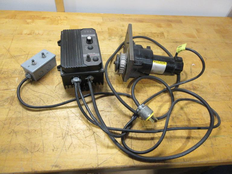 Baldor Nema 4X DC Motor Variable Speed Control Box & Baldor Motor 1/15 HP #GPP233140
