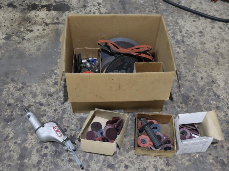 Dyanfile Pneumatic Grinder and Assorted Abrasives