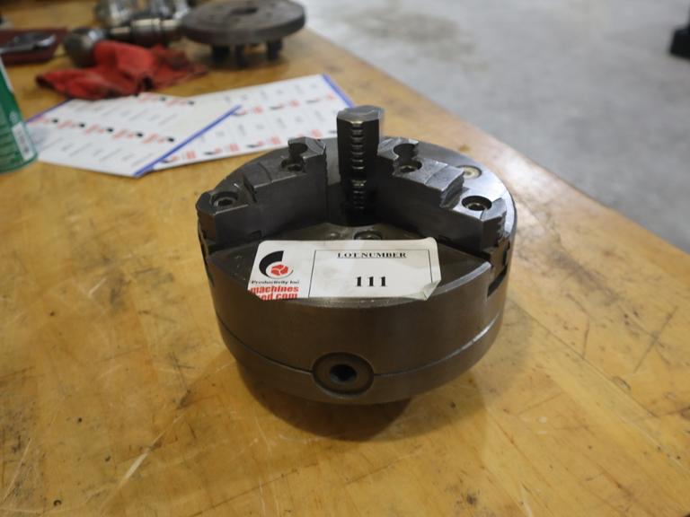 Bison 8" 3-Jaw Chuck with 2.125" Through Hole and D1-5 Camlock Back