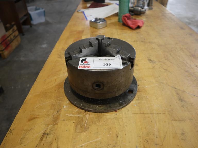 Cushman 7.5" 3-Jaw Chuck Mounted on Table Mount Base