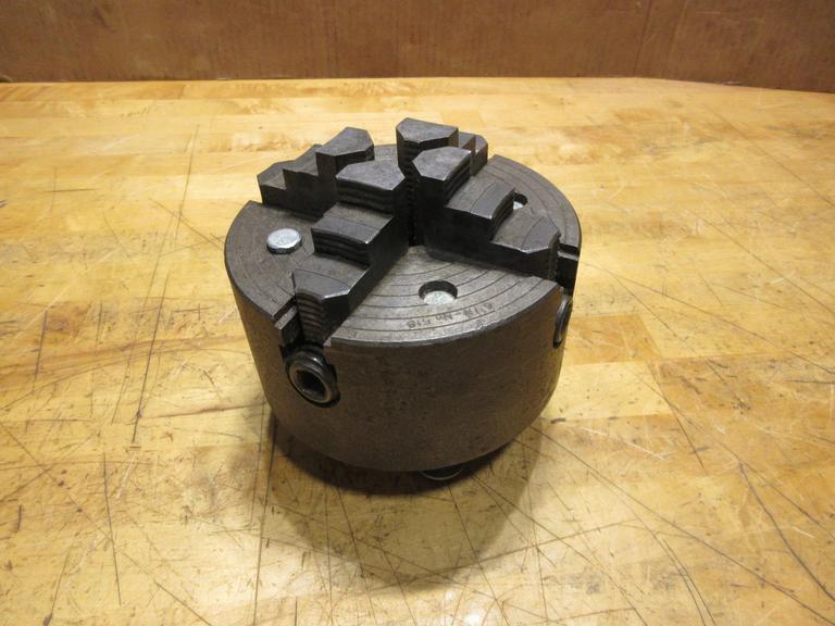 Union Manufacturing Co. 6" Independent 4 Jaw Lathe Chuck, 1.5" Thru Hole, 4 Bolt Direct Mount