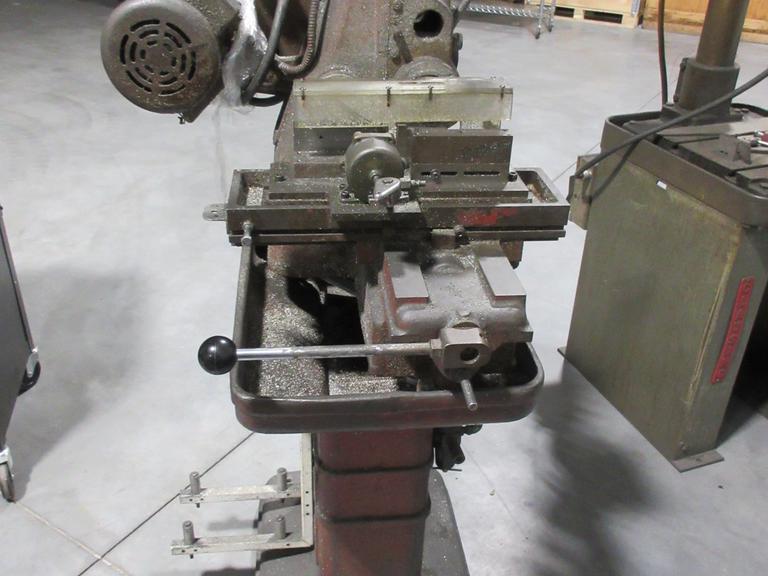 Barker Model AM,  3 Axis Milling Machine, with Pneumatic Clamping System and Pedestal Stand.