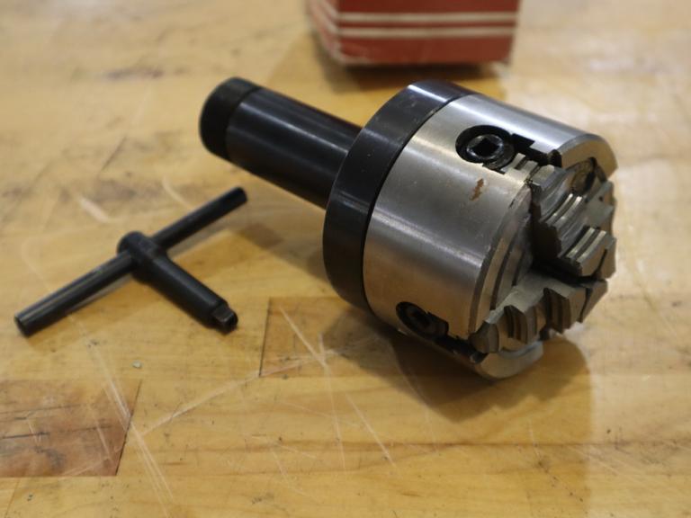 5C Mounted Indepedant 3.25" 4-Jaw Chuck with Wrench
