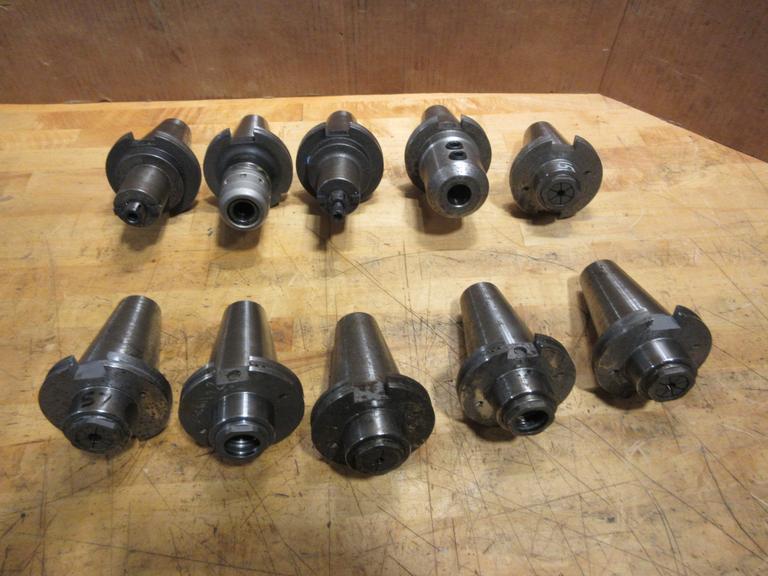  CAT50 Ridged Endmill & ER32 Collet Toolholders (10)