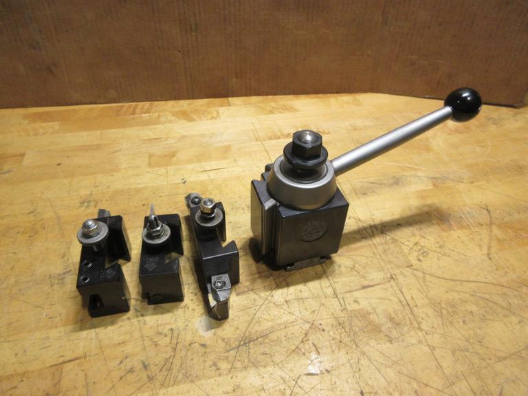 Aloris CXA Tool Post With Stick/Parting/Face Tool Holders