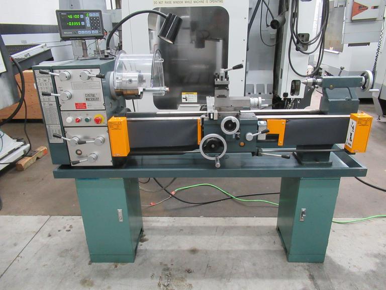 Central Machinery TD-1440 Engine Lathe,  6" 3-Jaw Chuck, Tool Post, Tailstock, Steady Rest 