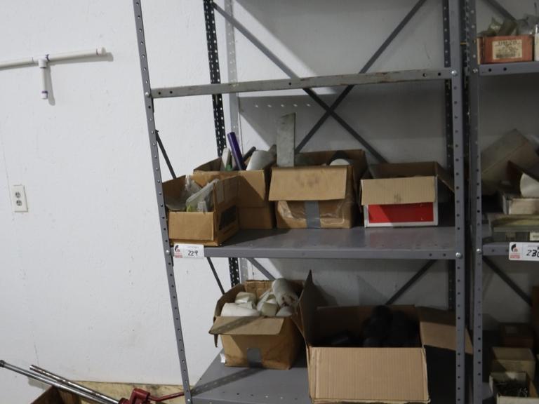 Surplus Plastic Materials with Metal Shelving Unit