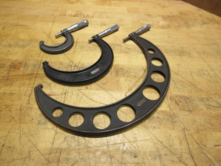 Brown & Sharpe Micrometer 1"-2",  Starrett Micrometers 4"-5", 9"-10"